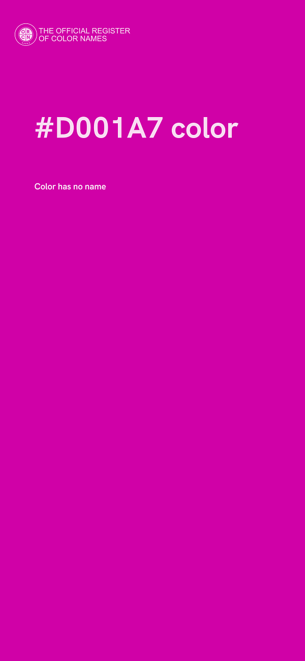 #D001A7 color image
