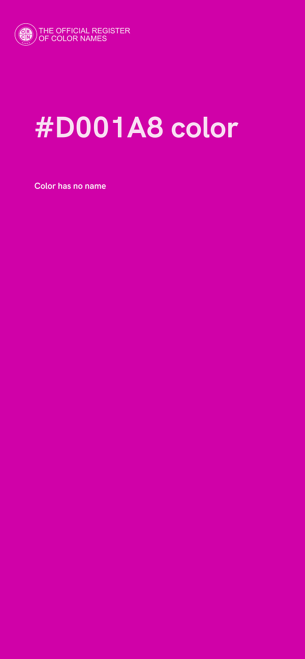 #D001A8 color image