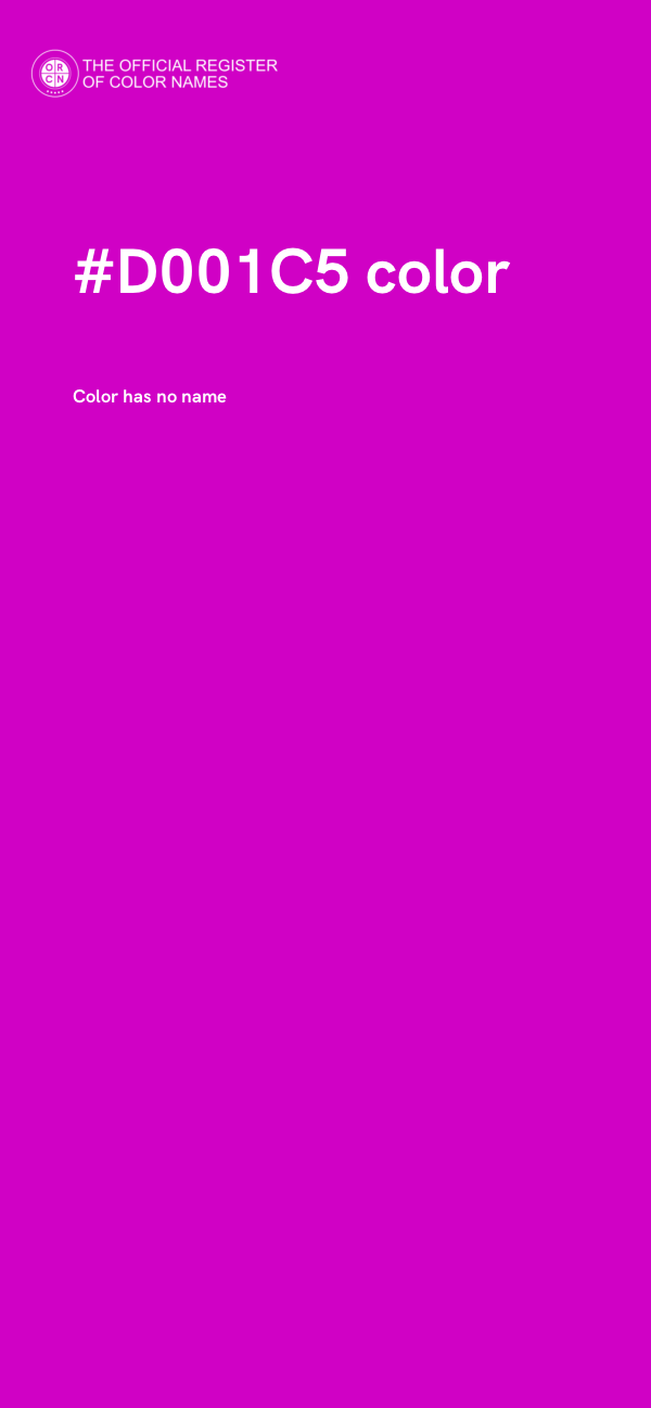 #D001C5 color image