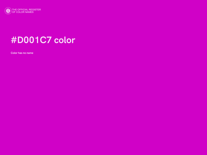 #D001C7 color image