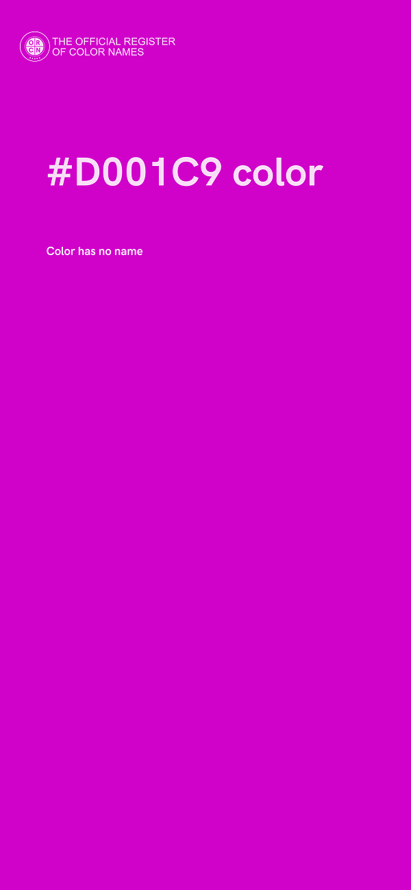 #D001C9 color image