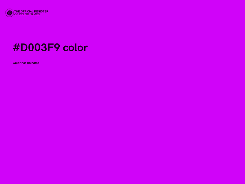 #D003F9 color image