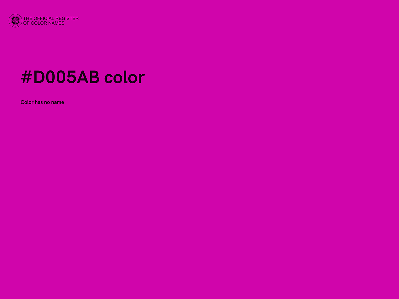 #D005AB color image