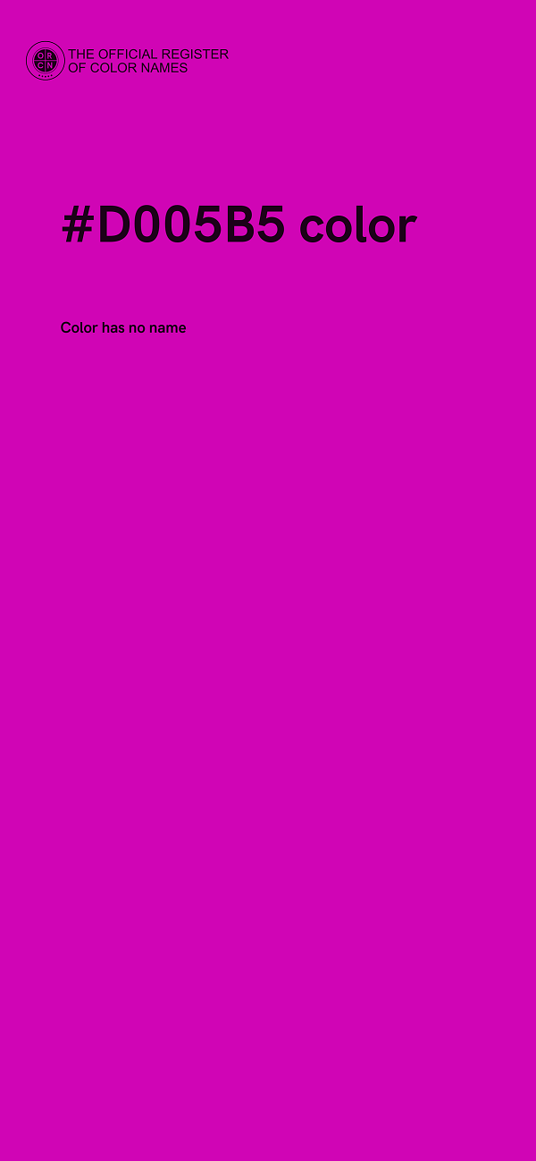 #D005B5 color image