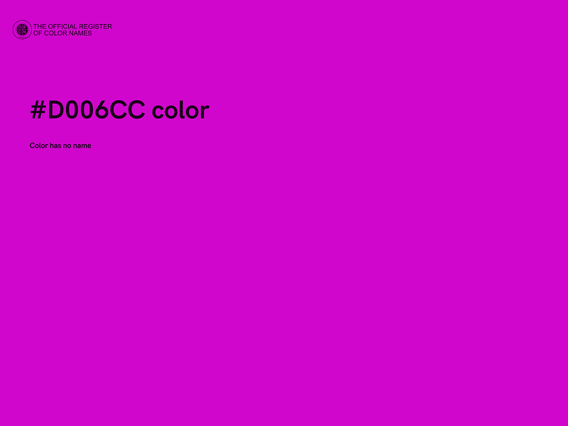 #D006CC color image