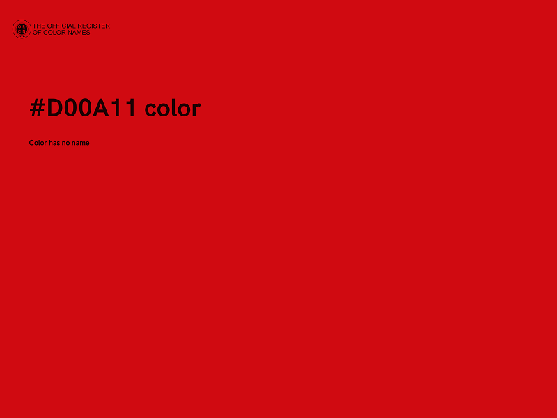 #D00A11 color image