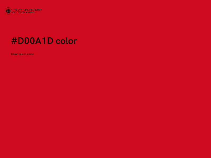 #D00A1D color image