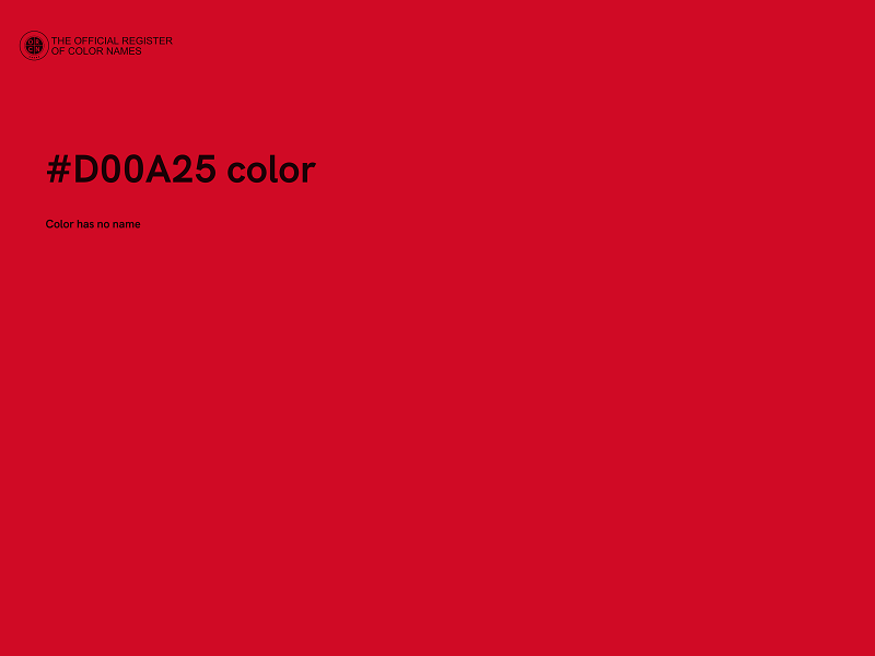 #D00A25 color image