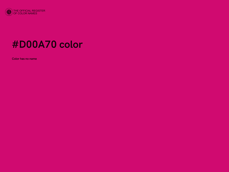 #D00A70 color image