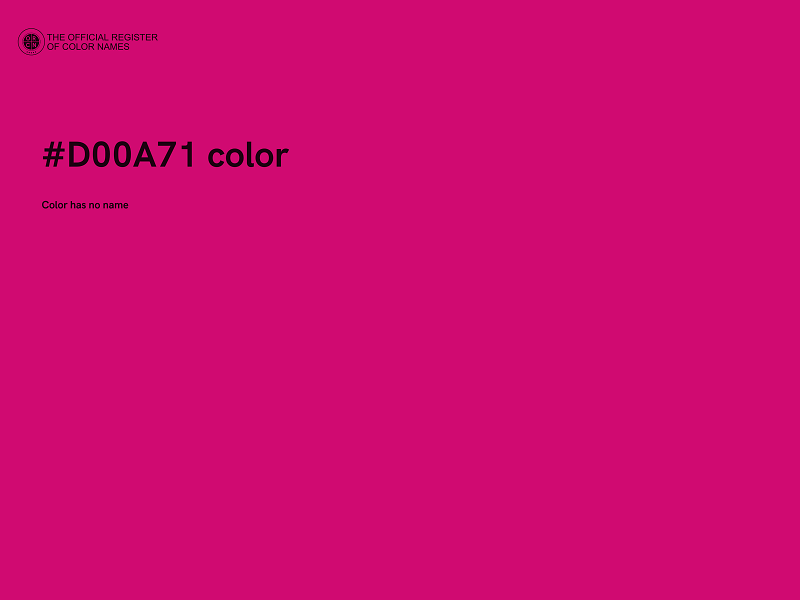 #D00A71 color image