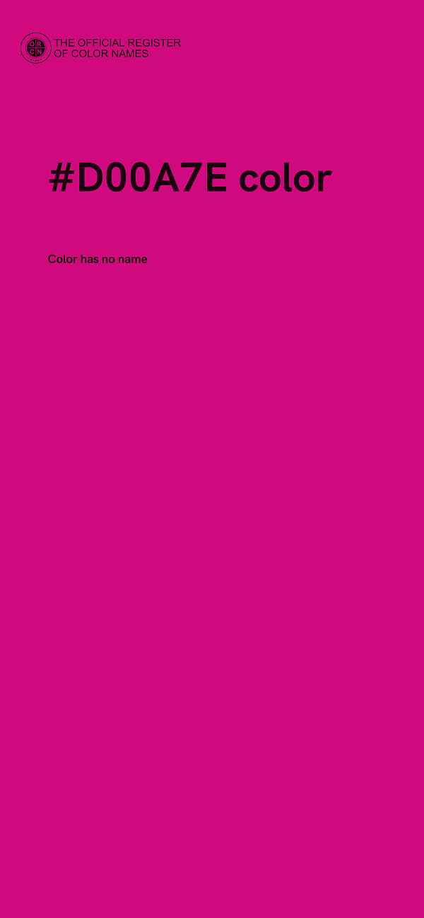 #D00A7E color image
