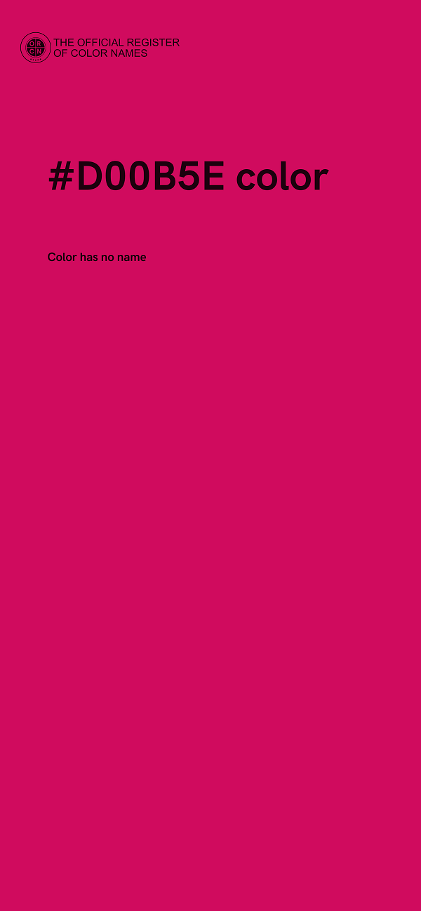 #D00B5E color image