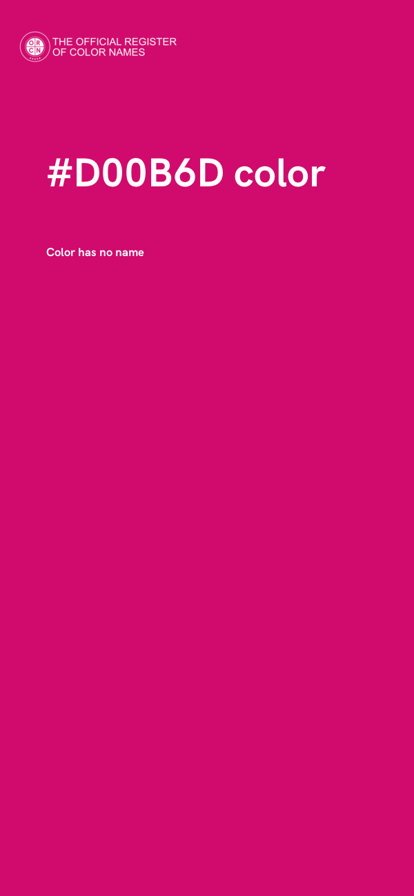 #D00B6D color image