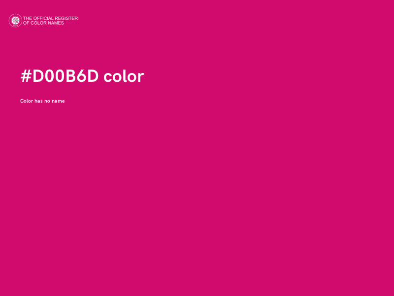 #D00B6D color image