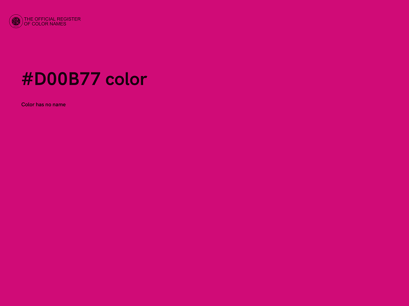 #D00B77 color image