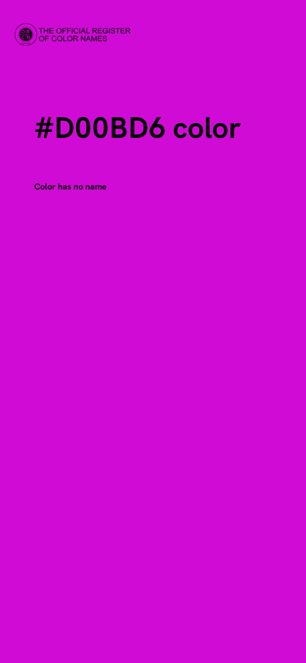 #D00BD6 color image
