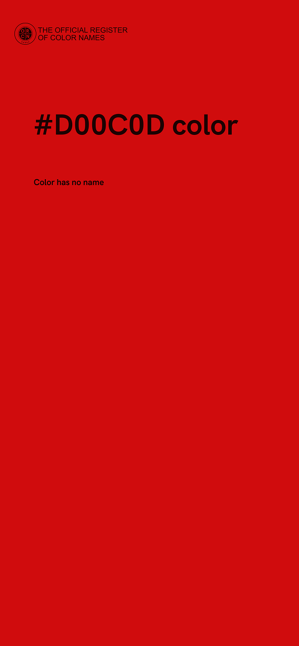 #D00C0D color image