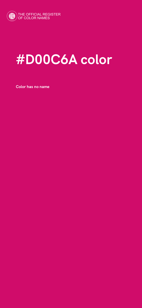 #D00C6A color image