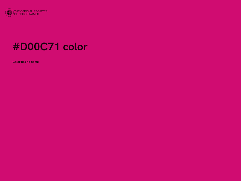 #D00C71 color image