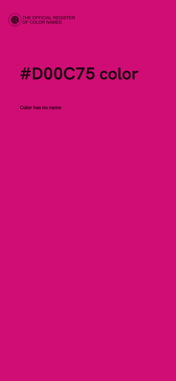 #D00C75 color image
