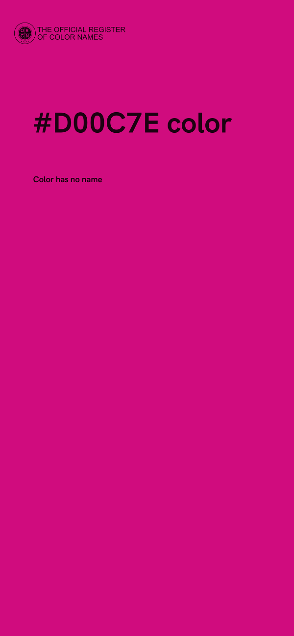 #D00C7E color image