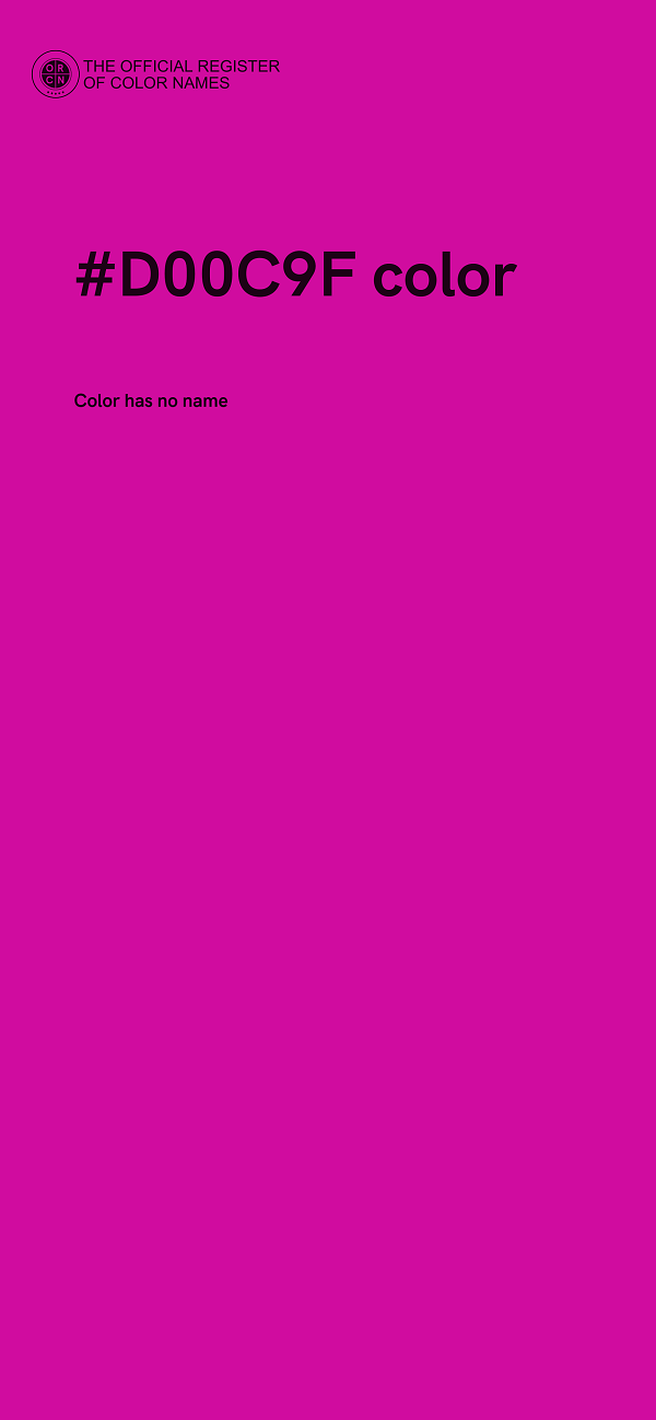 #D00C9F color image