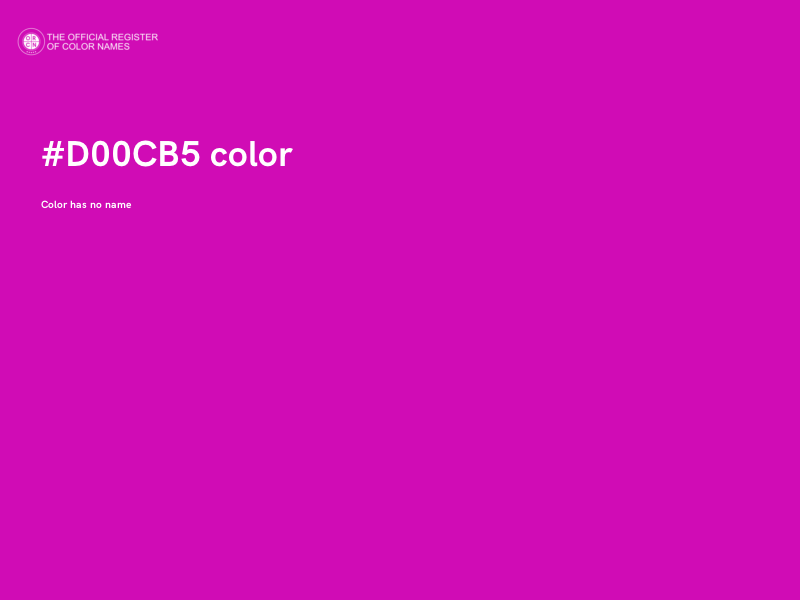 #D00CB5 color image