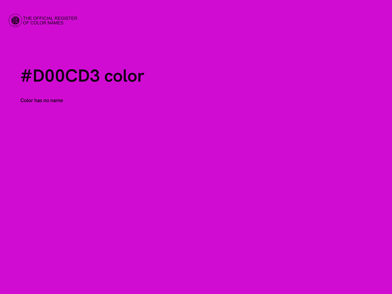 #D00CD3 color image