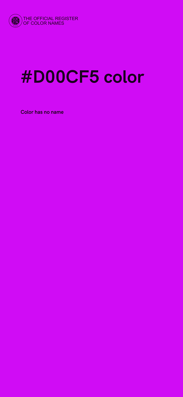 #D00CF5 color image