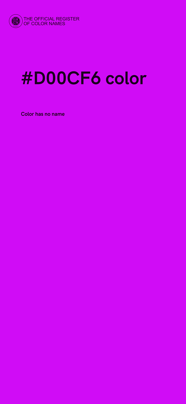 #D00CF6 color image