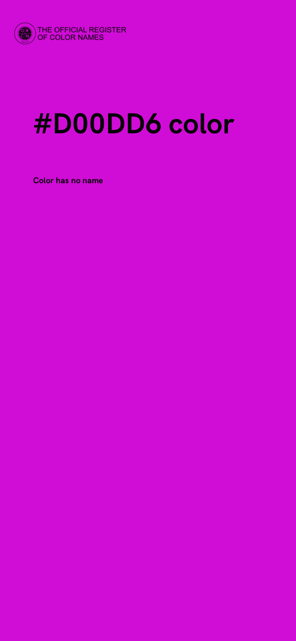 #D00DD6 color image