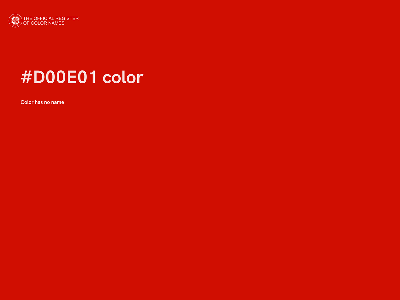 #D00E01 color image