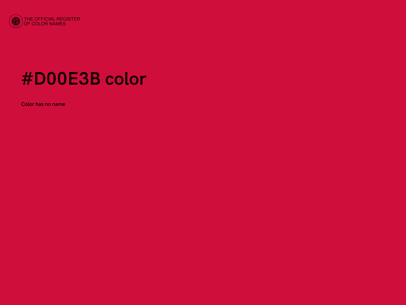 #D00E3B color image