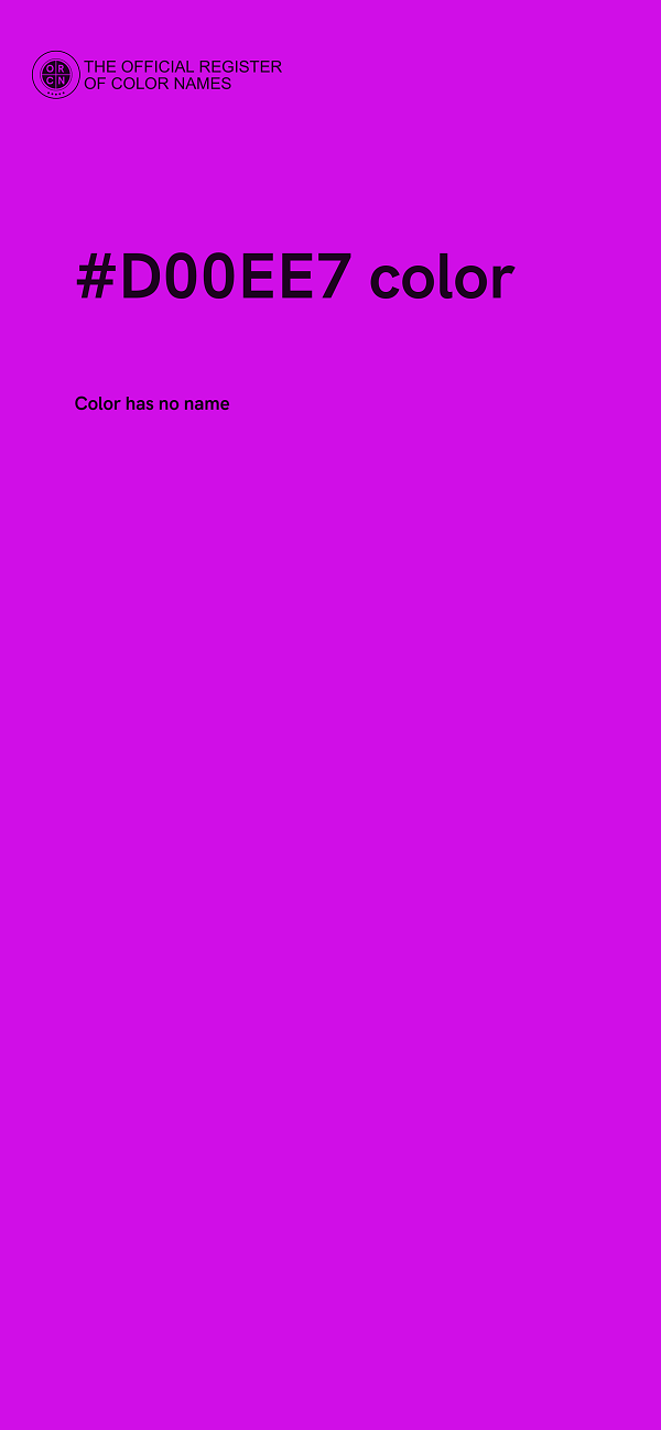 #D00EE7 color image