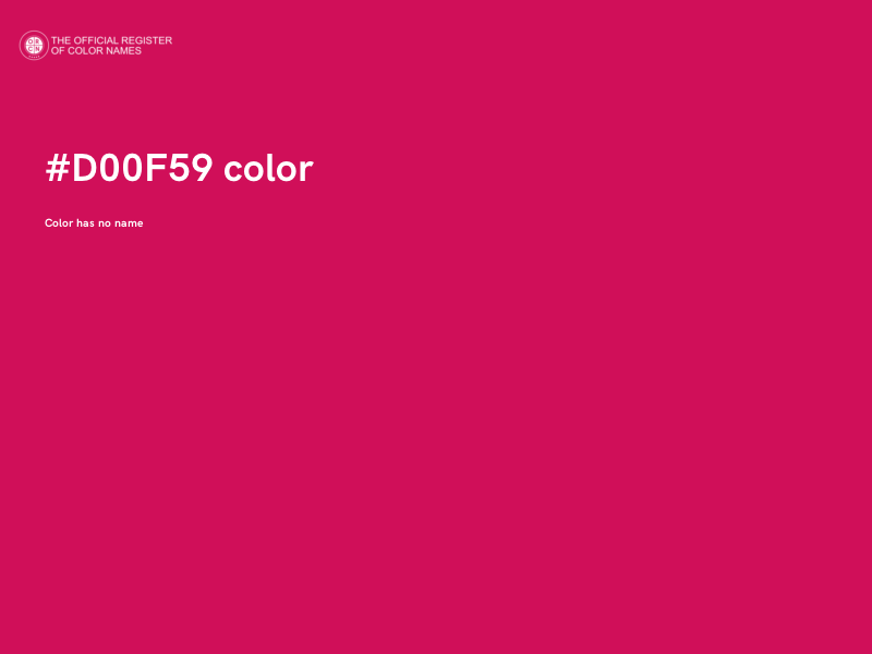 #D00F59 color image