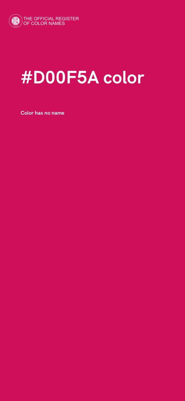 #D00F5A color image