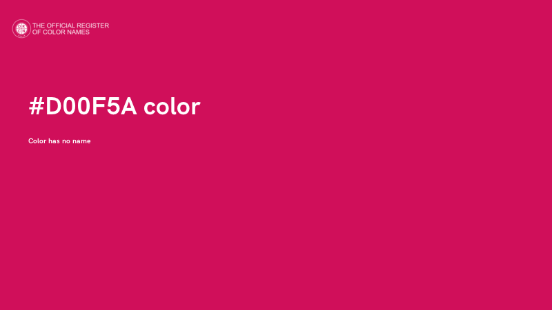 #D00F5A color image