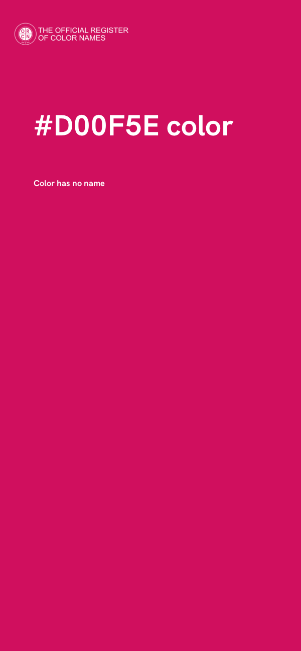 #D00F5E color image