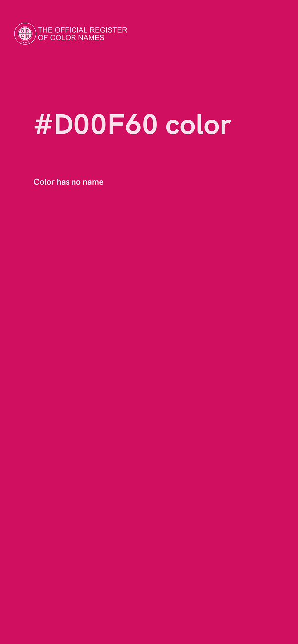 #D00F60 color image