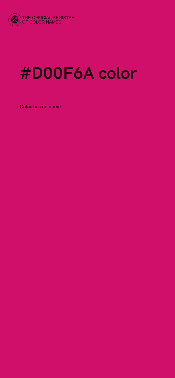 #D00F6A color image