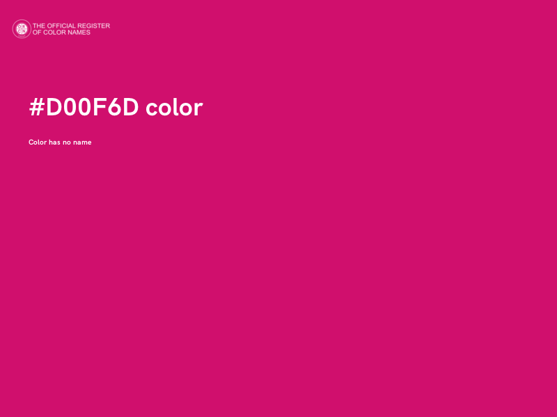 #D00F6D color image