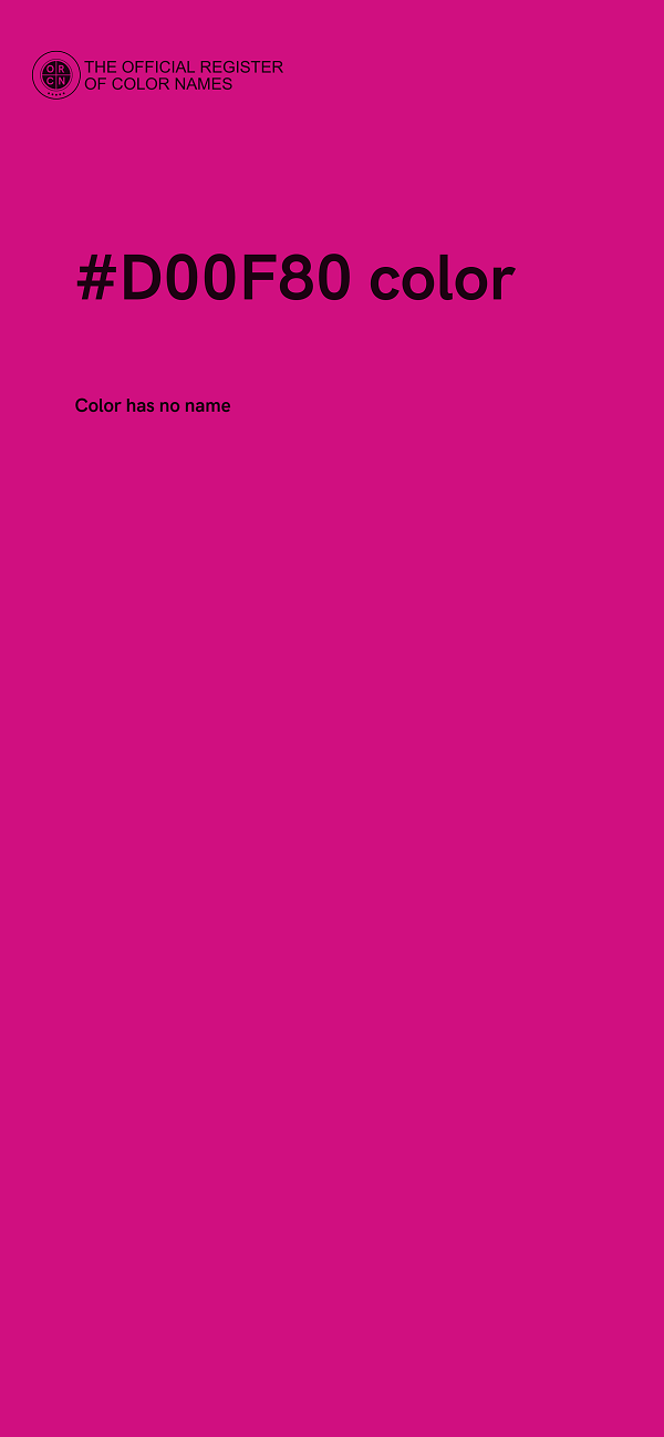 #D00F80 color image