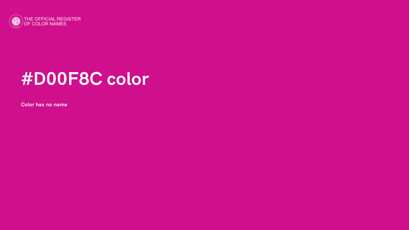 #D00F8C color image