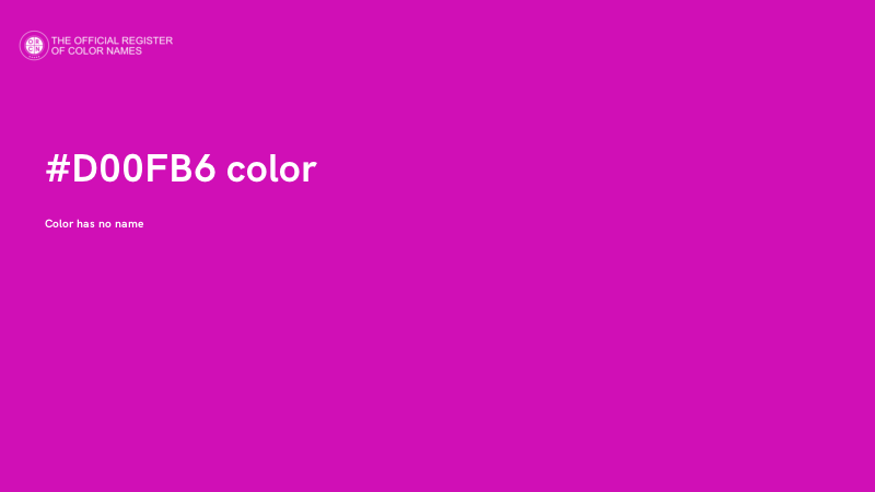 #D00FB6 color image