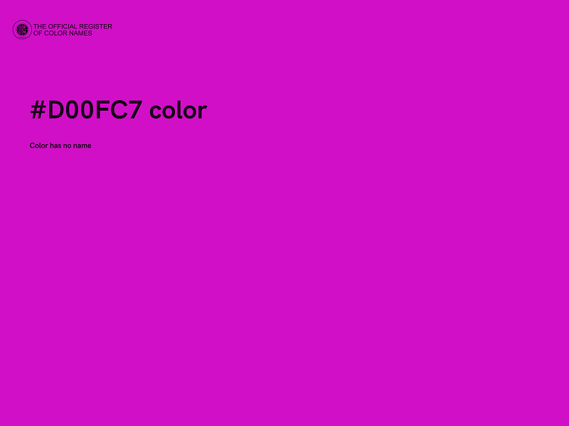 #D00FC7 color image