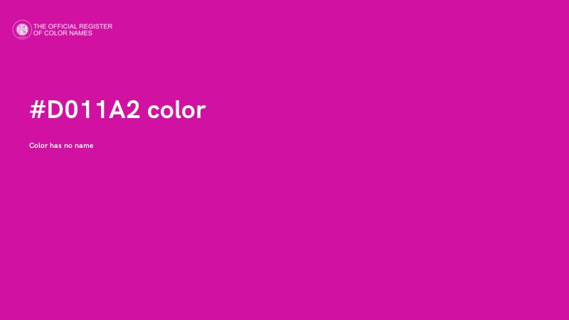 #D011A2 color image