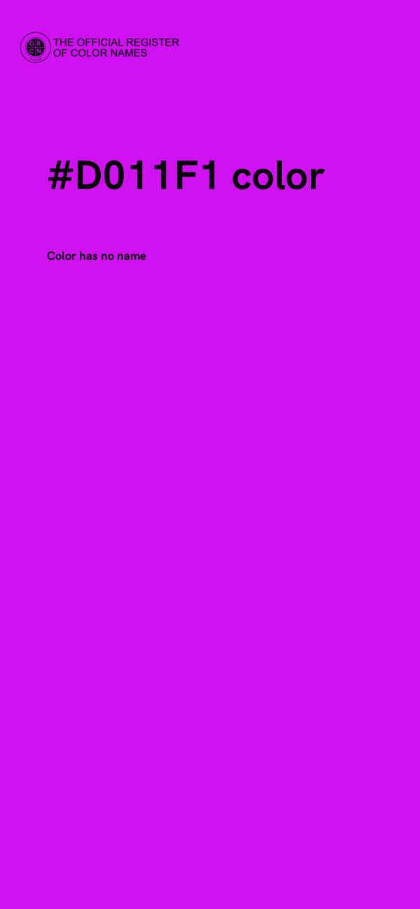 #D011F1 color image