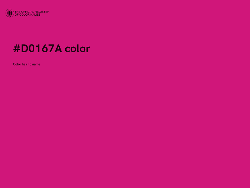 #D0167A color image