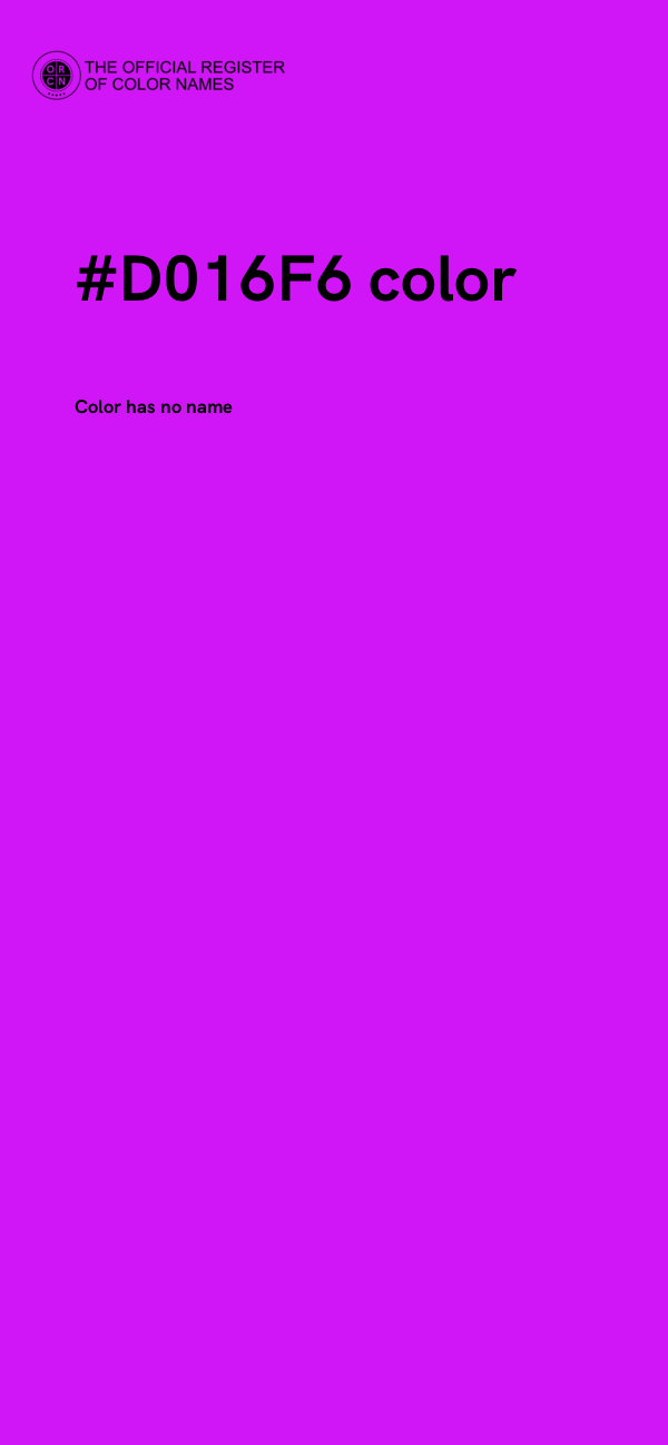 #D016F6 color image