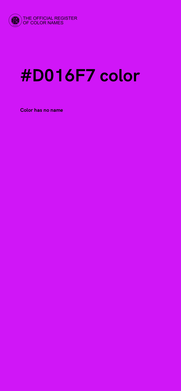 #D016F7 color image